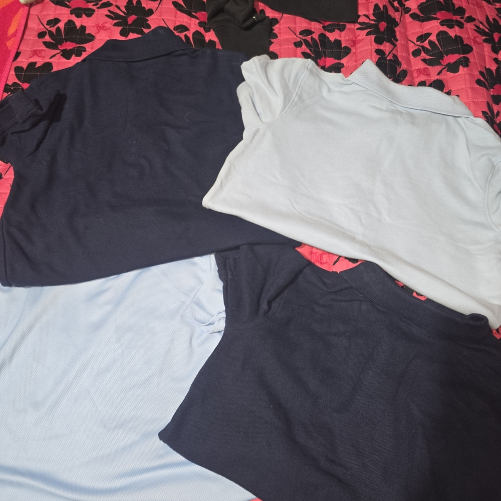 French Toast and Cat & Jack Men's Polo Shirt Set - Light Blue and Navy - Picture 2 of 5